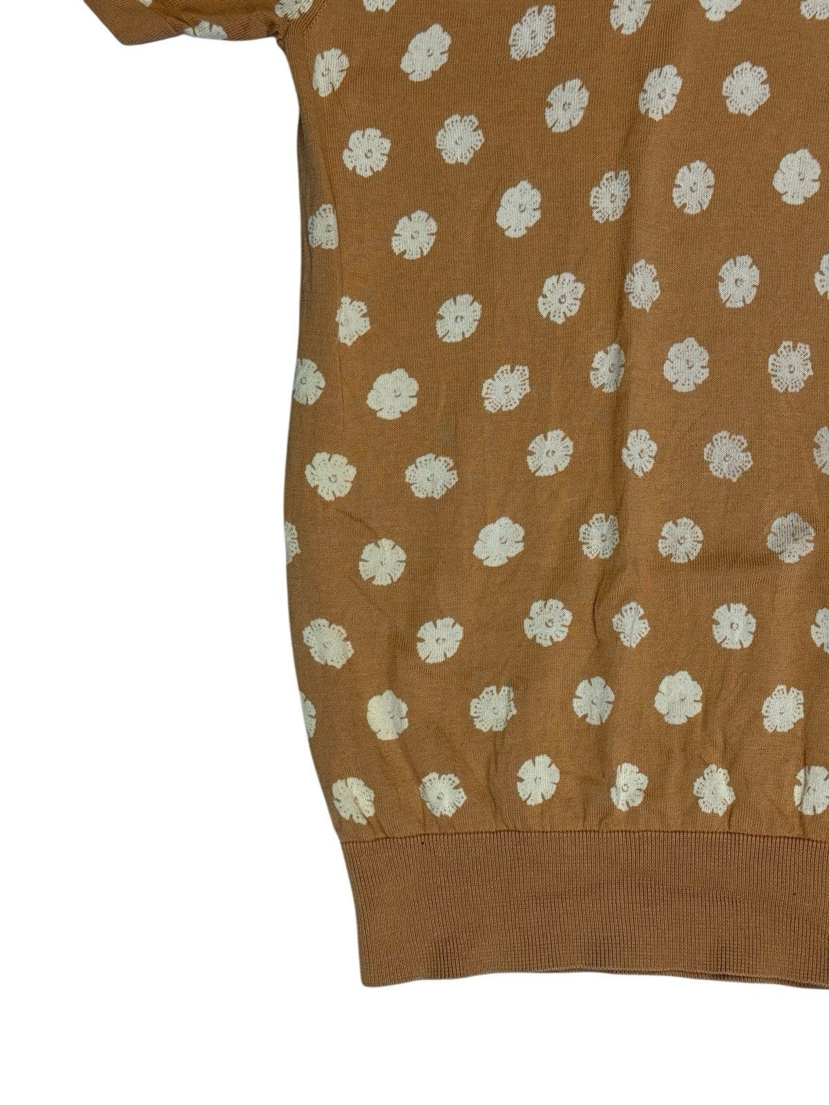 French Connection Brown Polo Top Medium