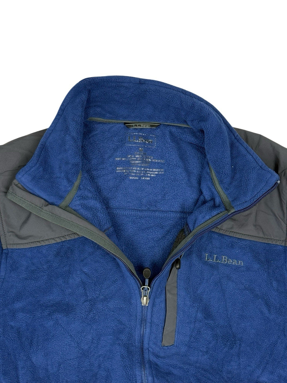 LL Bean Blue Polartec Fleece Zip Jacket Medium