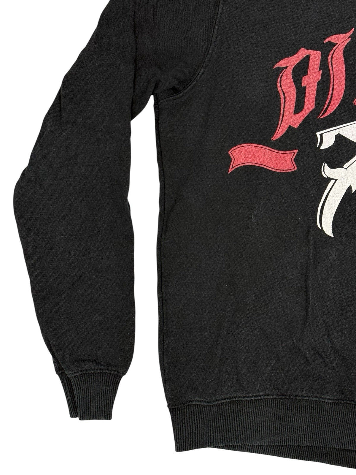 Diesel Black Print Logo Hoodie Small