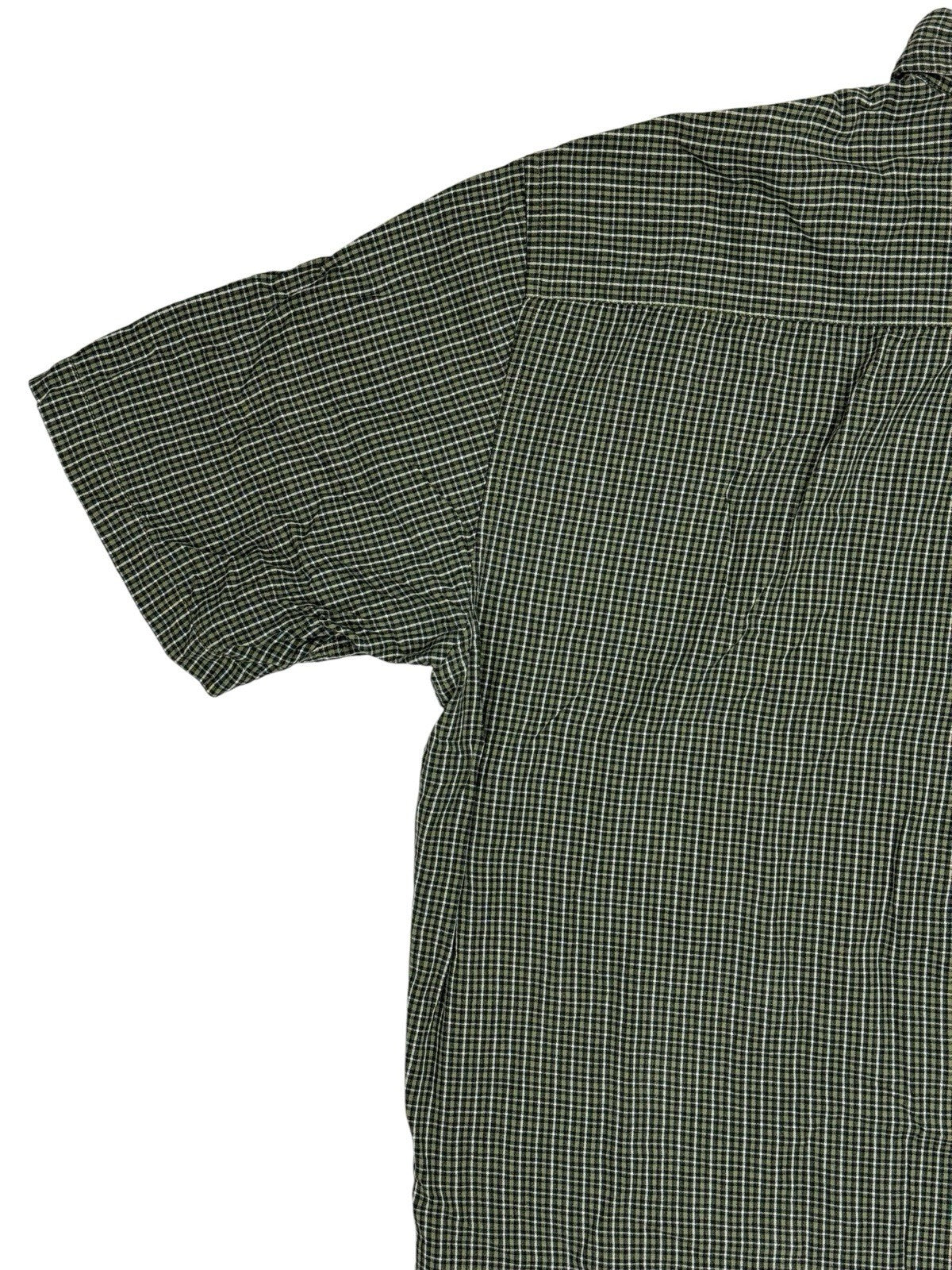 J Crew Green Check Cotton Collared Shirt XL