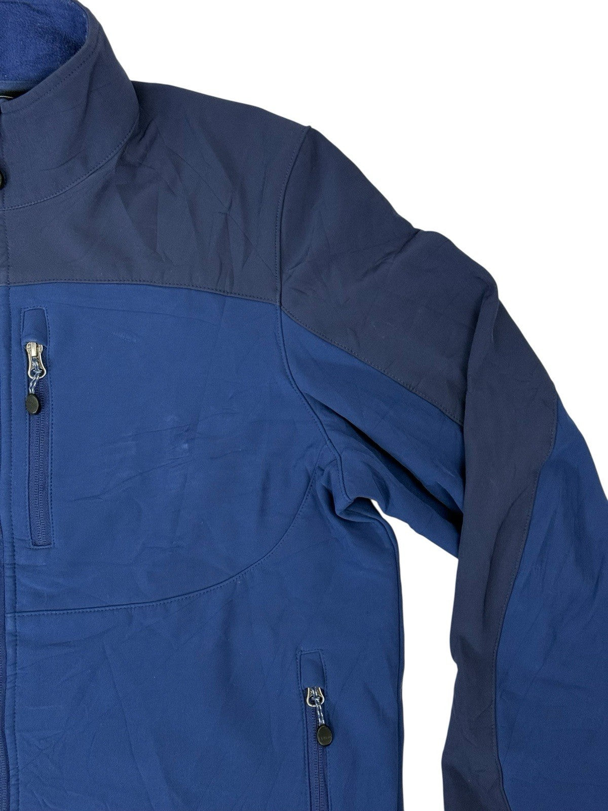 LL Bean Blue Softshell Fleece Jacket Medium