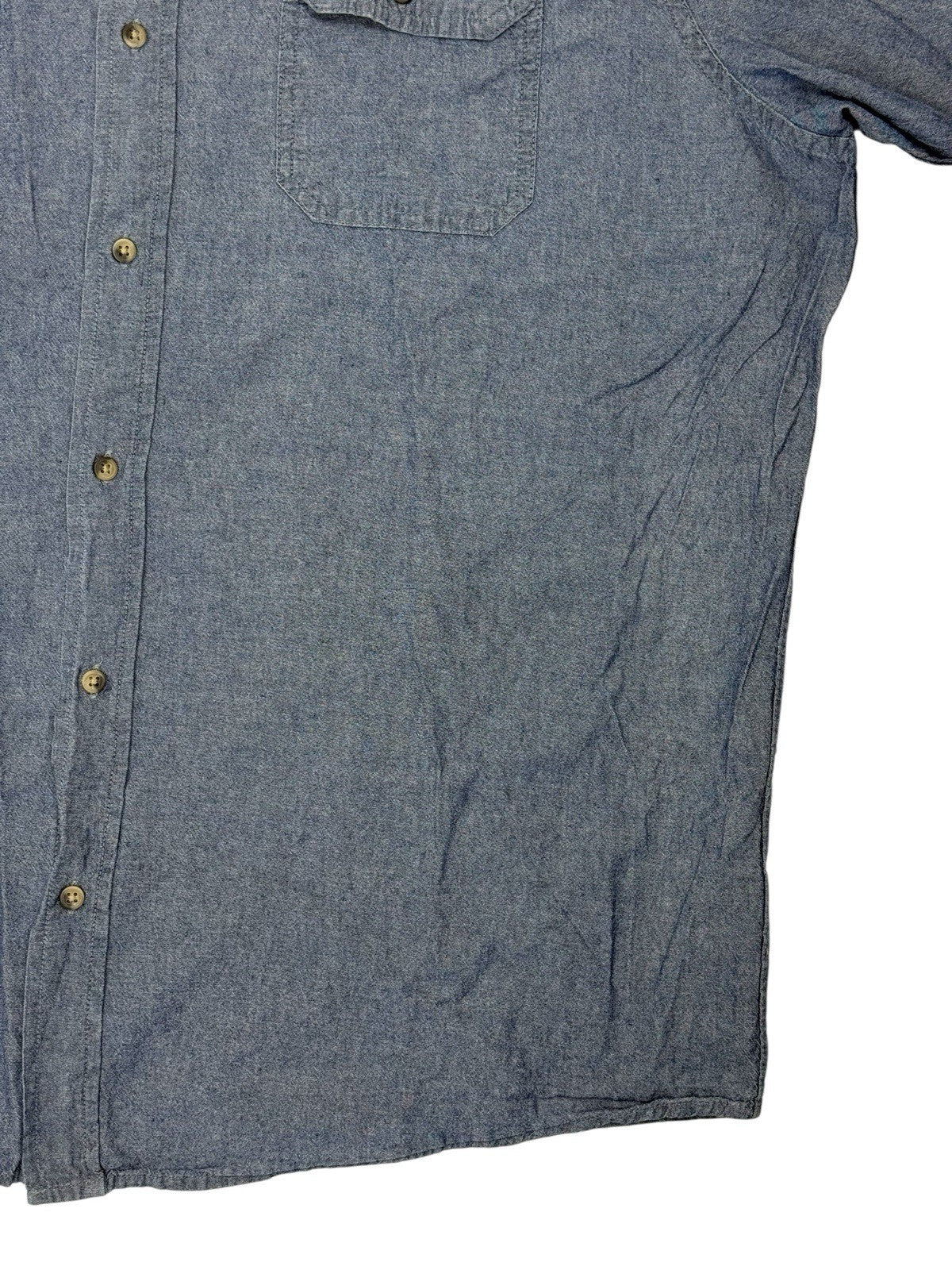 Wrangler Blue Cotton Collared Short Sleeve Shirt 2XL