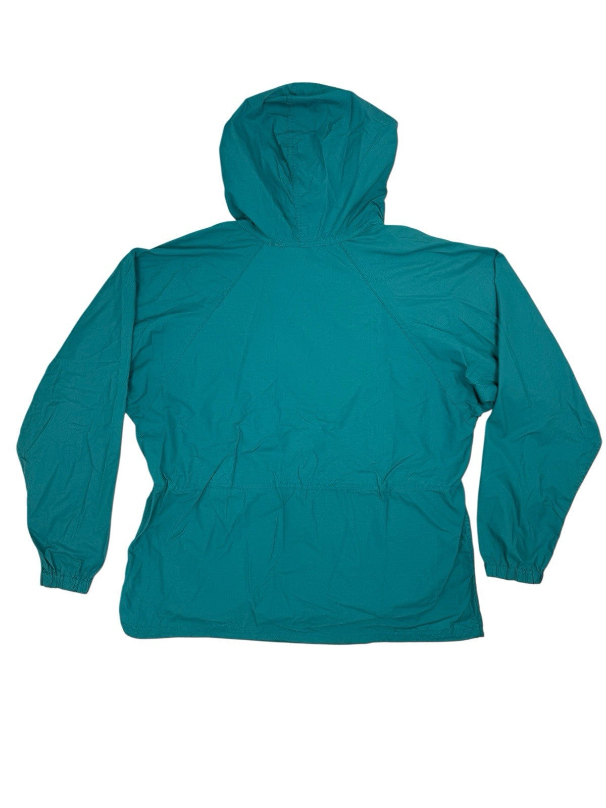 LL Bean Green Retro 1/2 Zip Poncho Medium