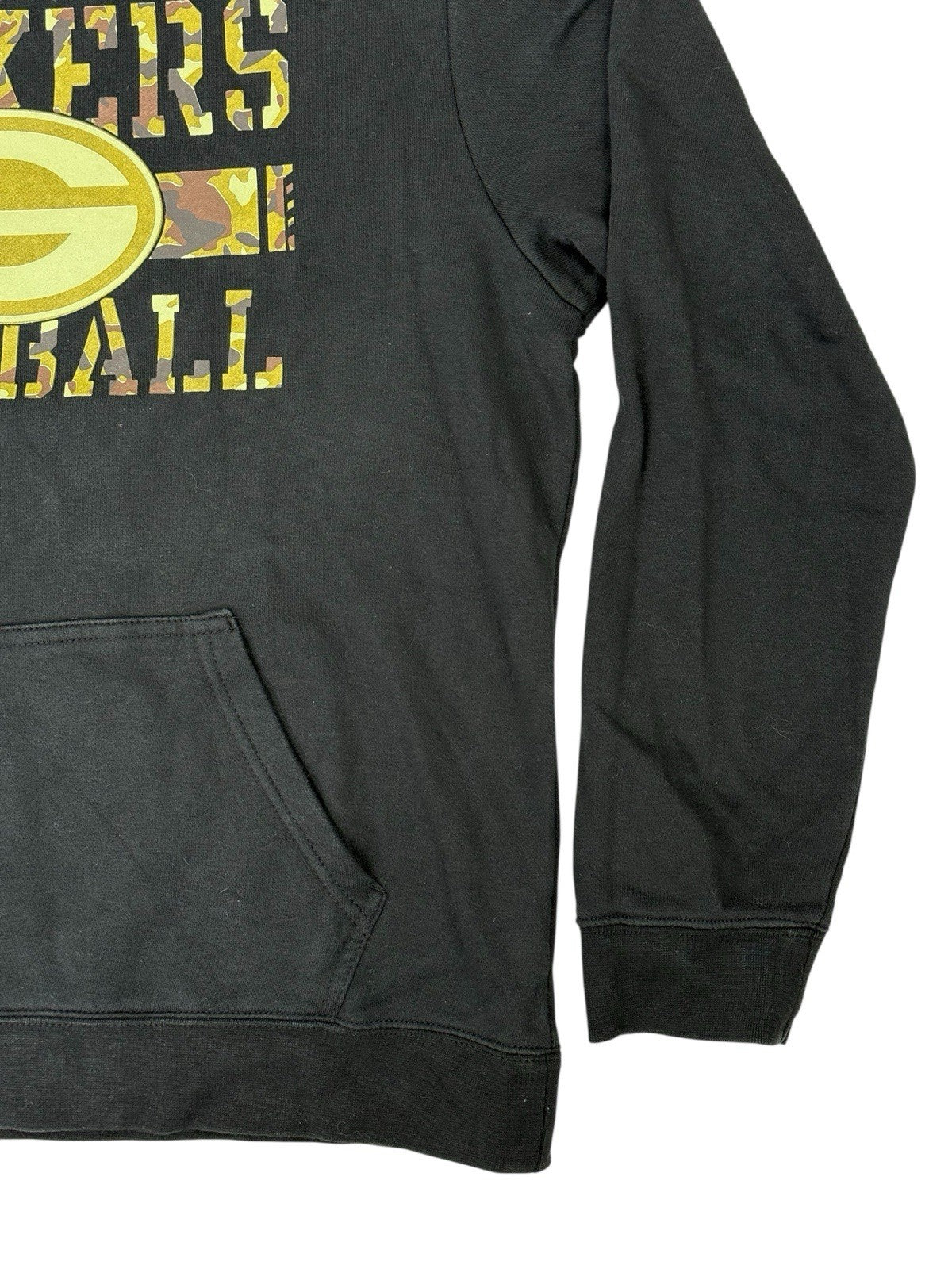 NFL Black Green Bay Packers Camo Print Hoodie Large