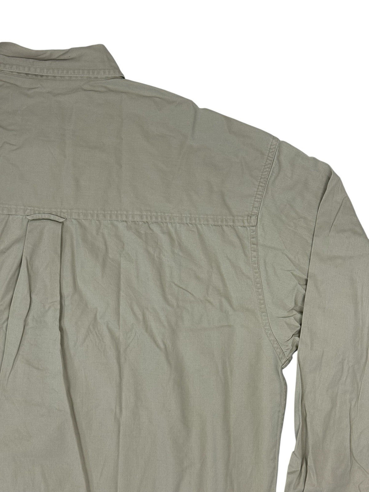 Chaps Ralph Lauren Retro Beige Cotton Shirt Medium