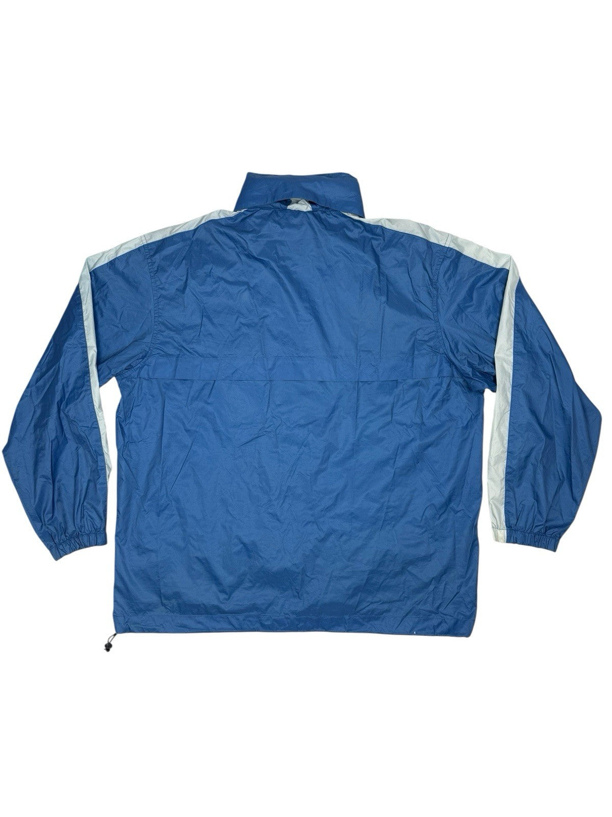 Chaps Blue Retro Nylon Zip Hooded Jacket Large