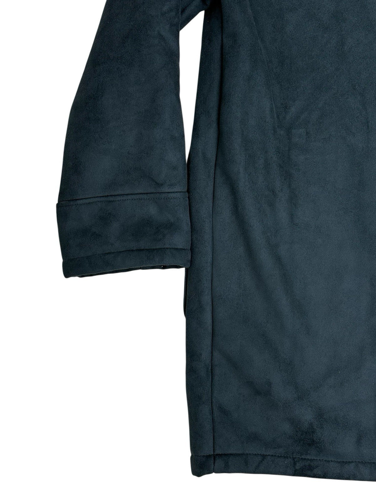 Ben Sherman Blue Lined Suede Coat Large