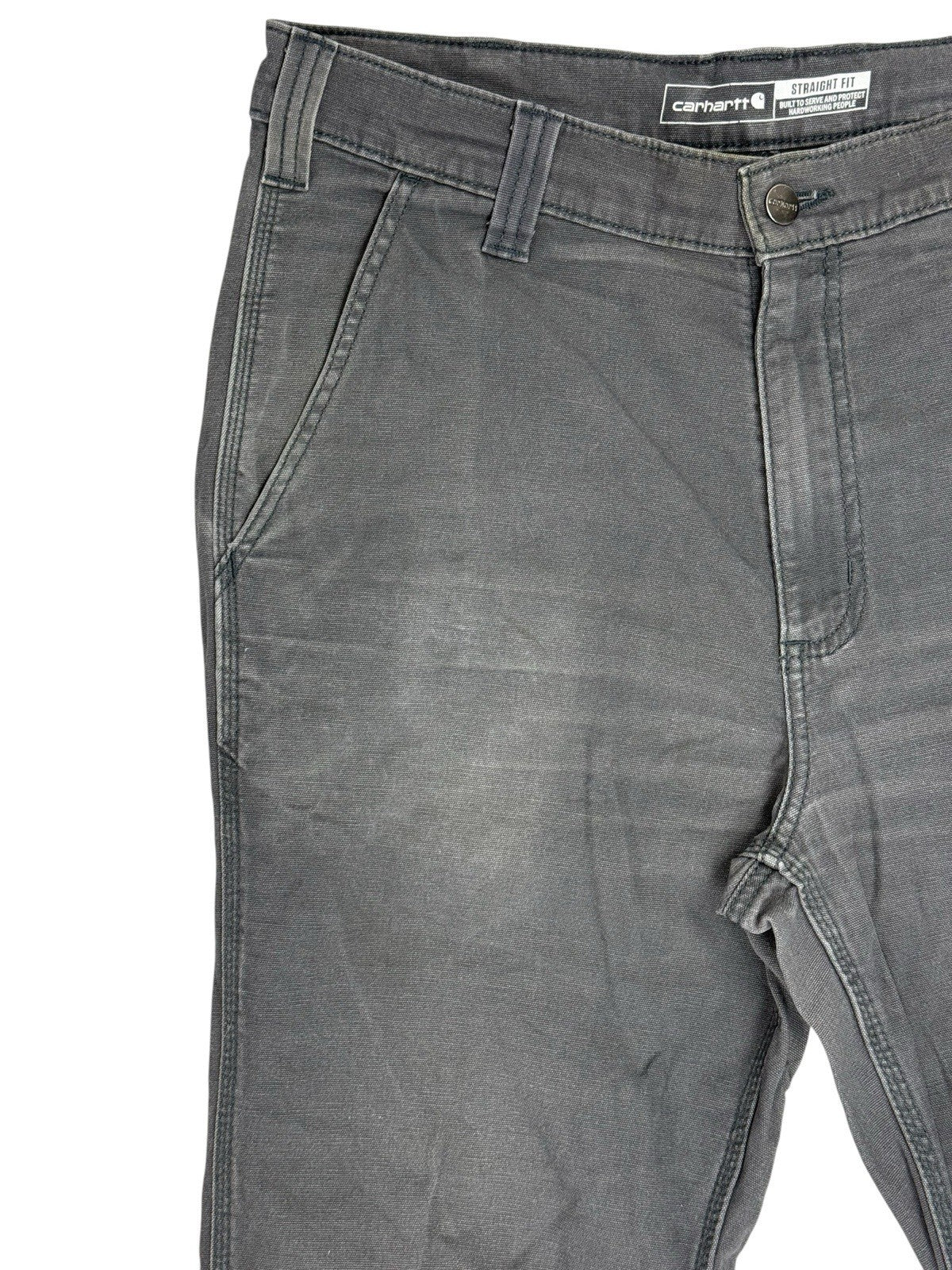 Carhartt Grey Straight Fit Rugged Flex Jeans 33W 34L