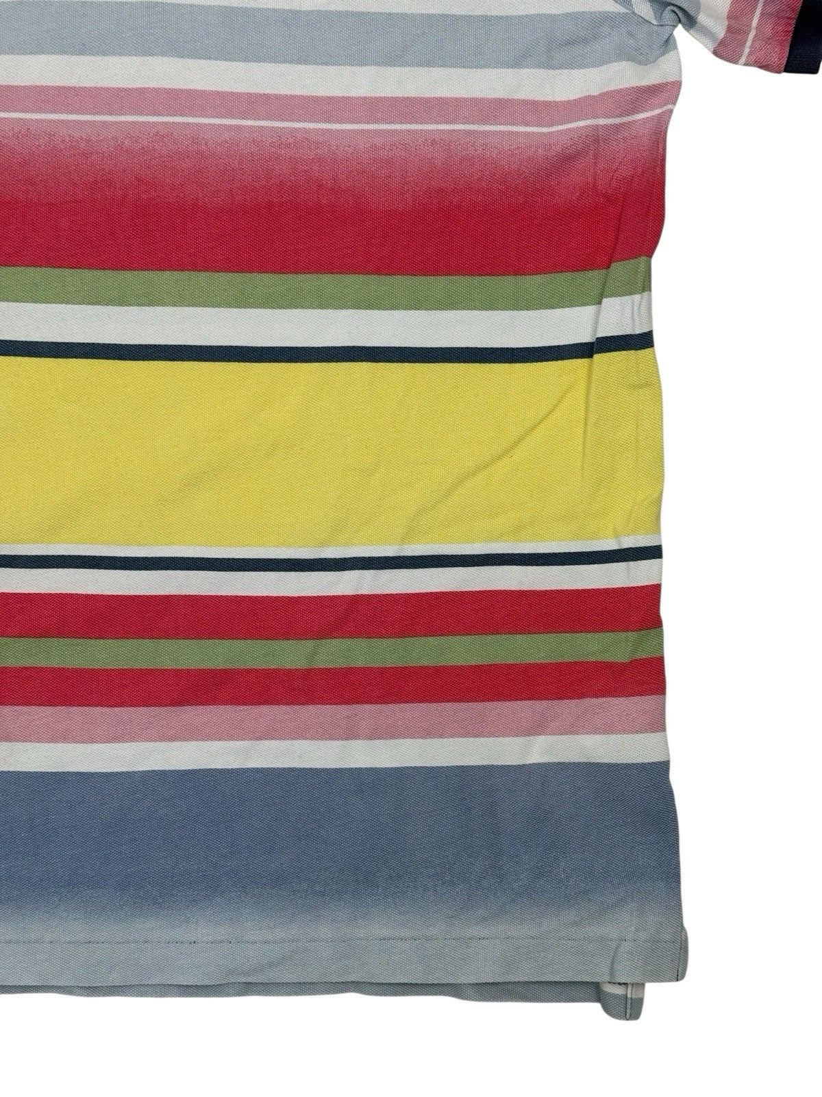 Polo Ralph Lauren Multicoloured Striped Classic Fit Polo Top Size Large