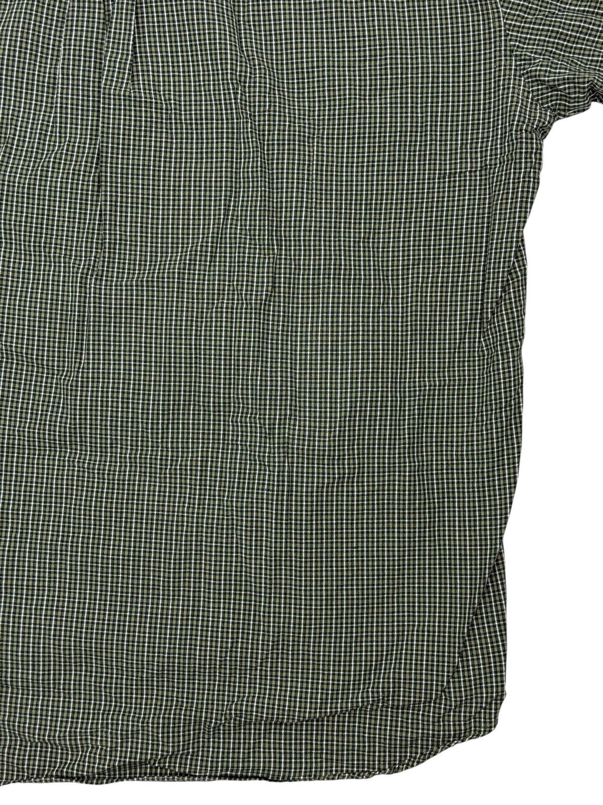 J Crew Green Check Cotton Collared Shirt XL