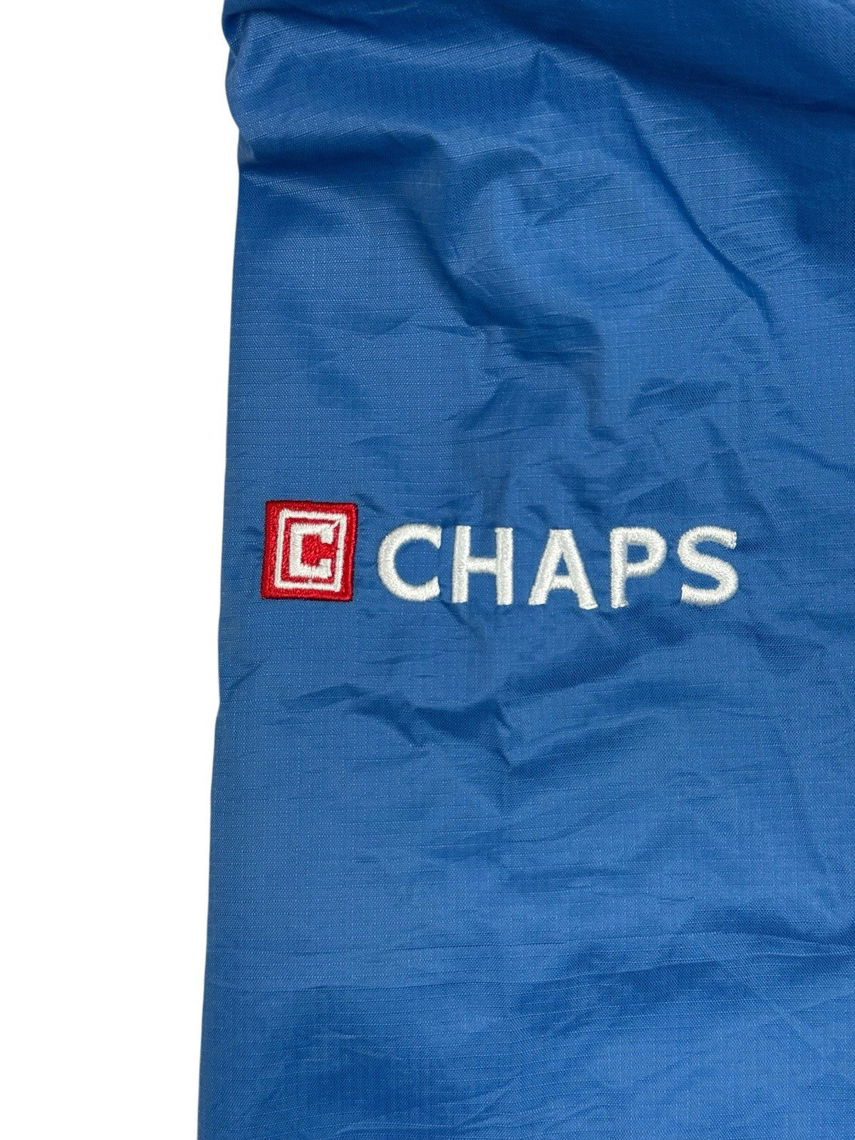 Chaps Blue Retro Nylon Zip Hooded Jacket Large