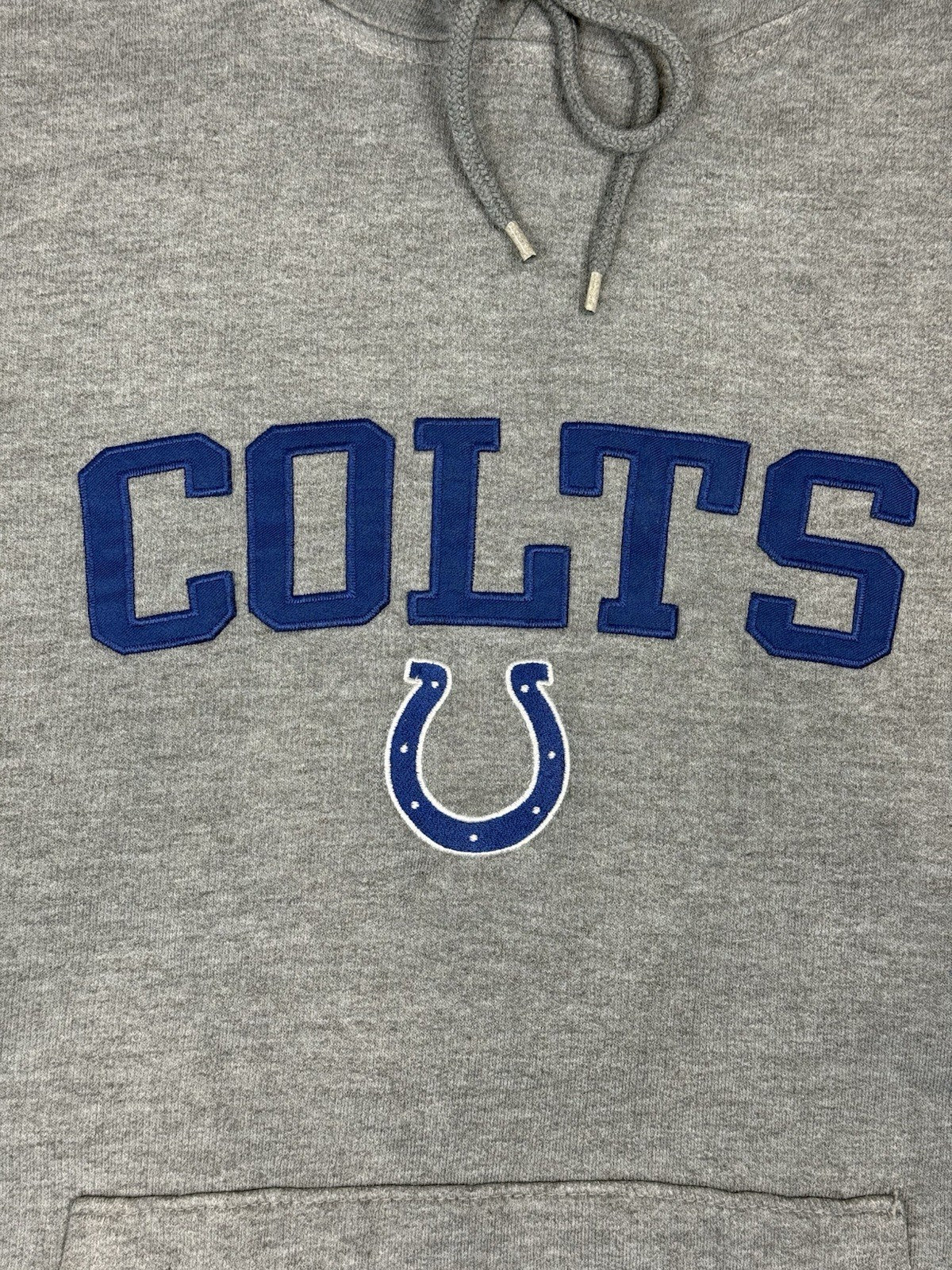 NFL Grey Indianapolis Colts Embroidered Hoodie Large