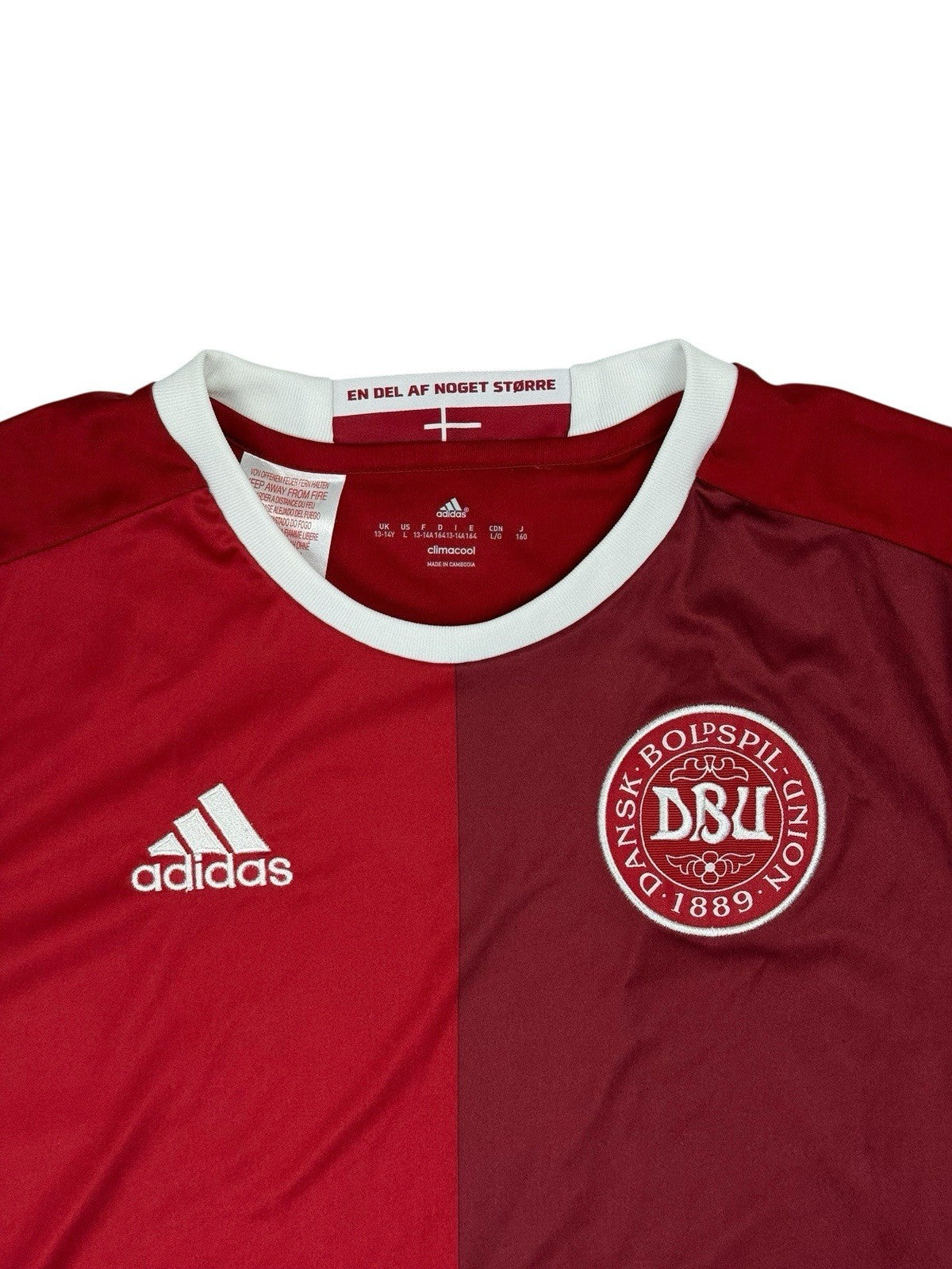 Denmark National Football DBU 2015/16 Home Top Youth Large (Age 13-14)