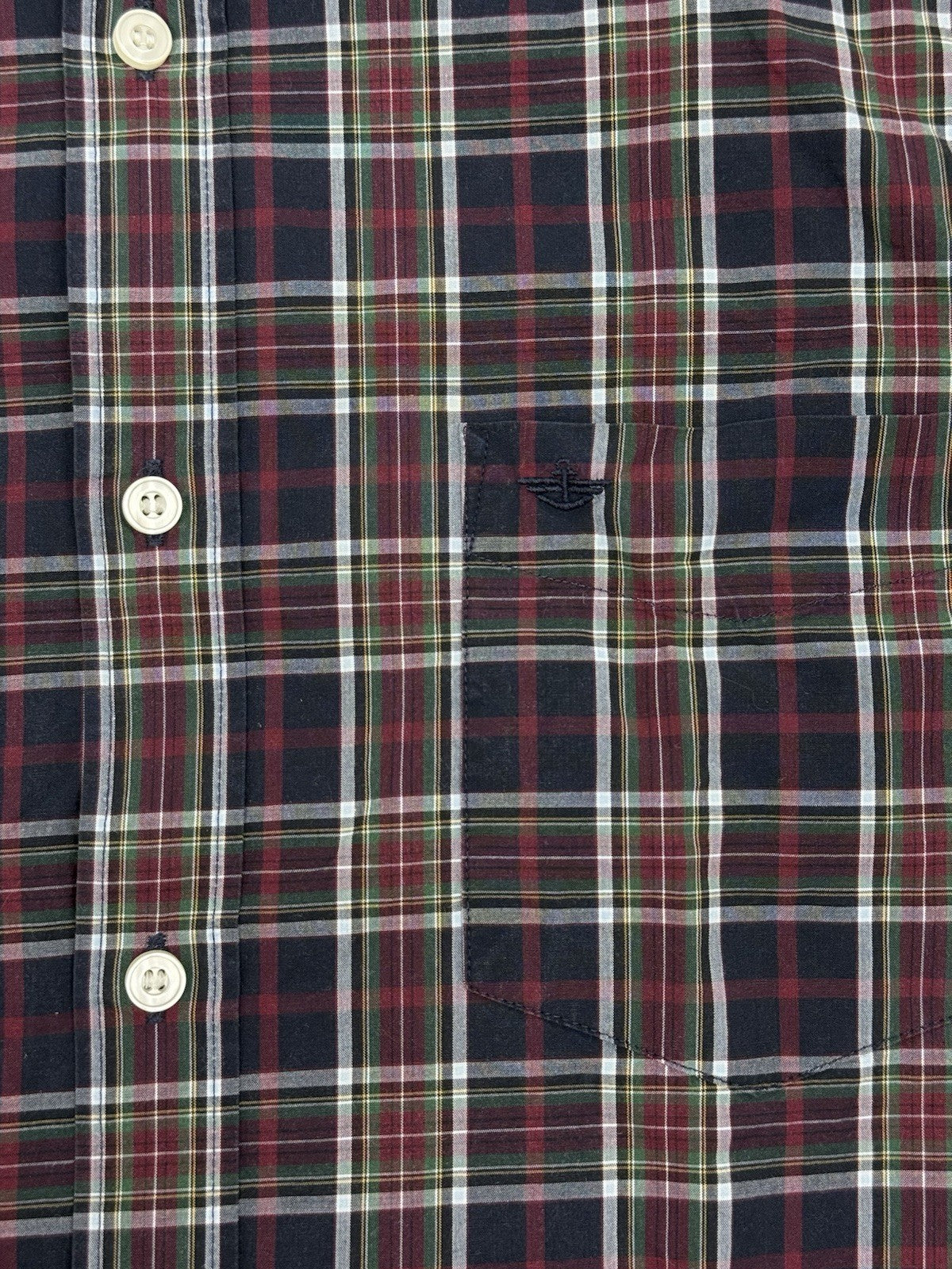 Dockers Multicoloured Plaid Cotton Collared Shirt Medium