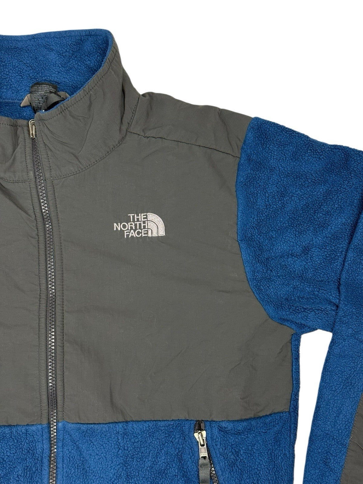 The North Face Blue Grey Fleece Zip Jacket Boys Large