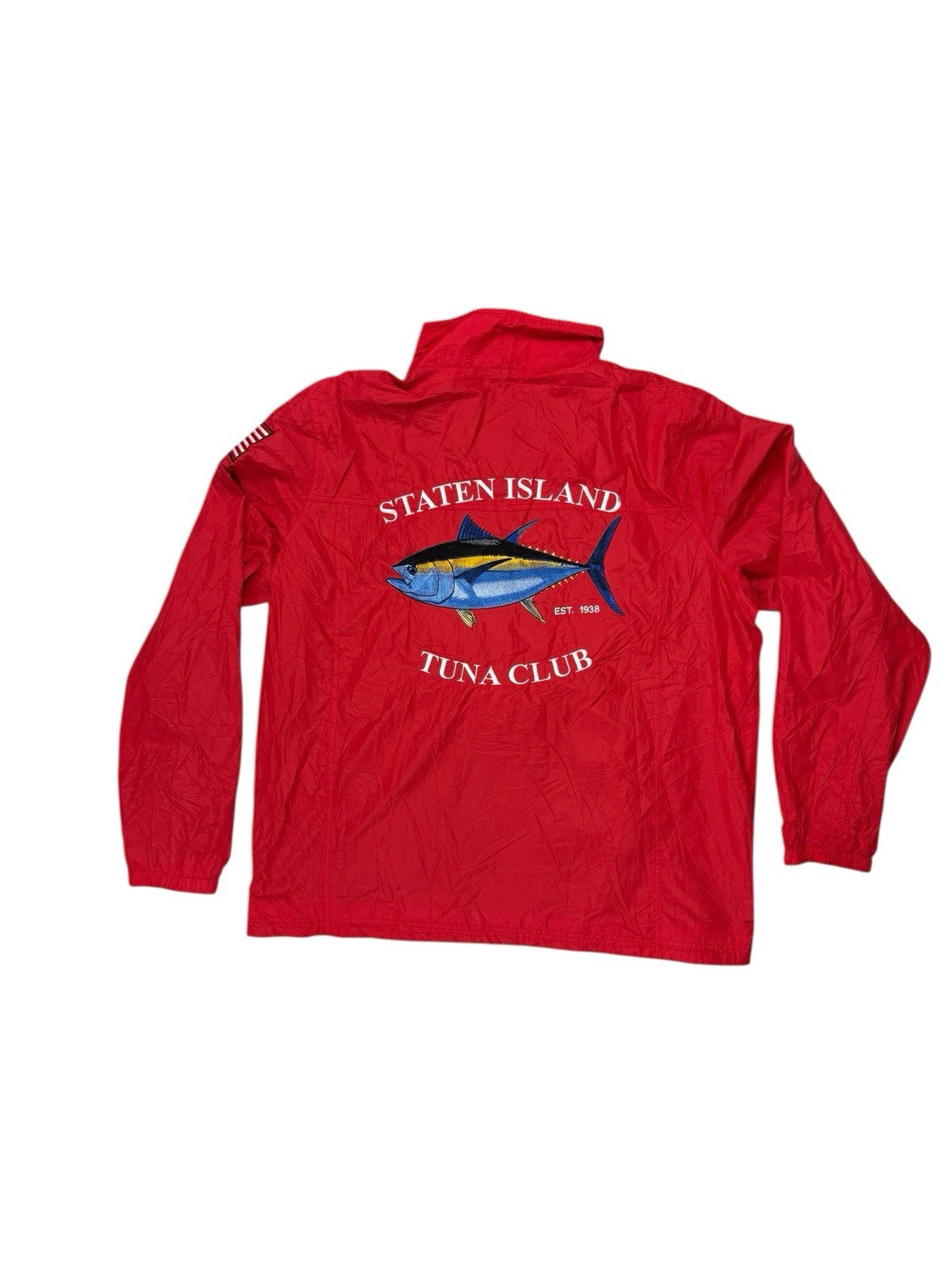 LL Bean Red Zip Jacket Large