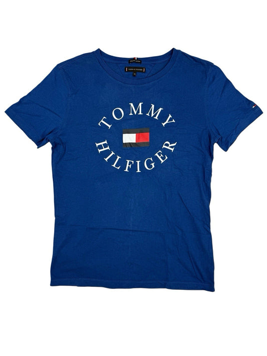 Tommy Hilfiger Blue Cotton Printed Top Youth Large (Age 14)