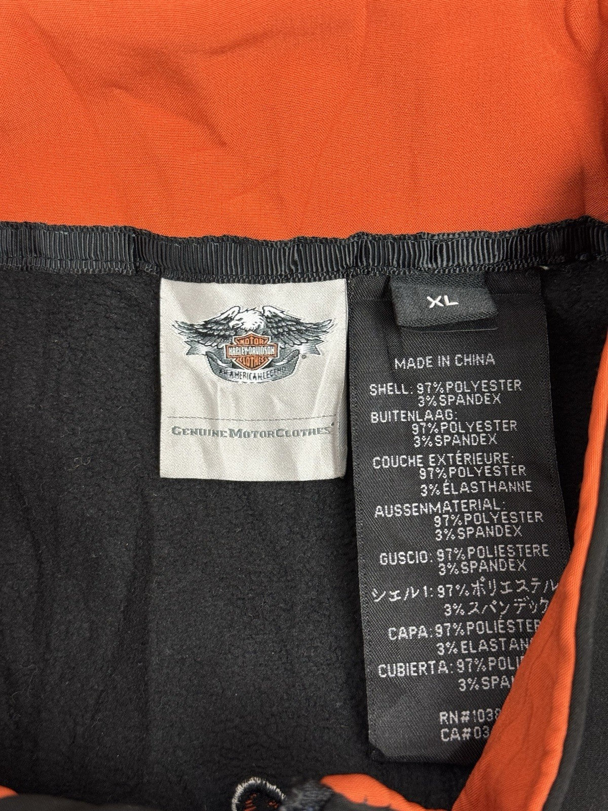 Harley Davidson Black Softshell Zip Jacket XL