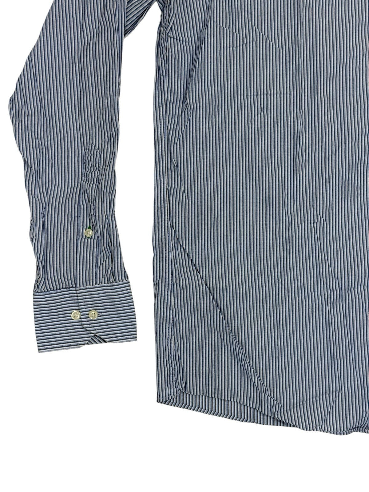 Tommy Hilfiger Blue Striped Collared Shirt Large 16" Collar