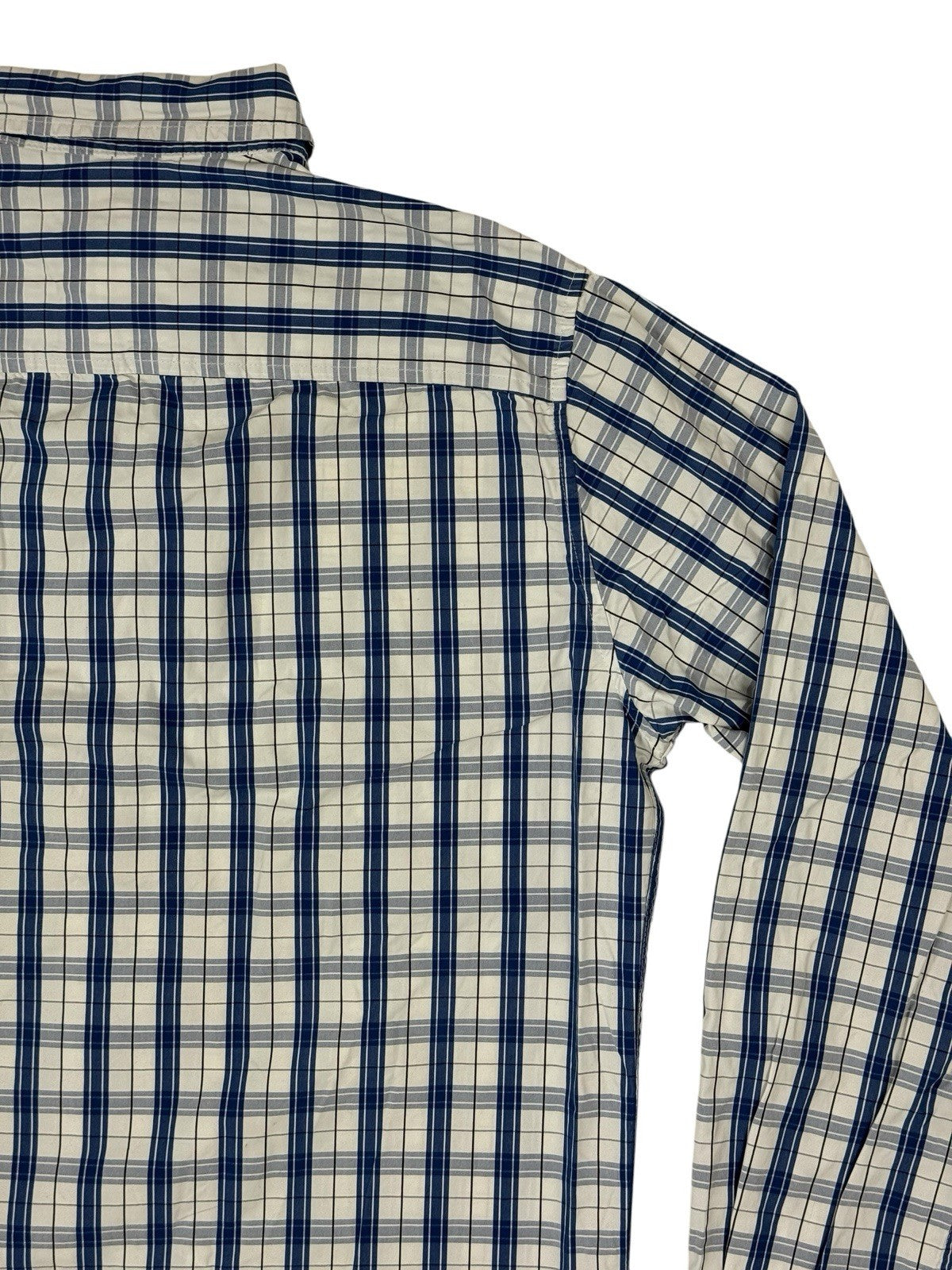 Timberland Blue Plaid Slim Fit Collared Shirt Medium