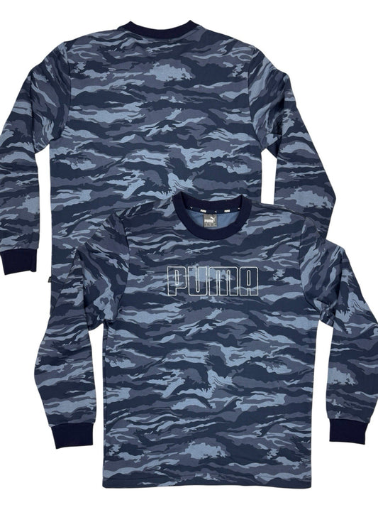 Puma Blue Camo Fleece Jumper