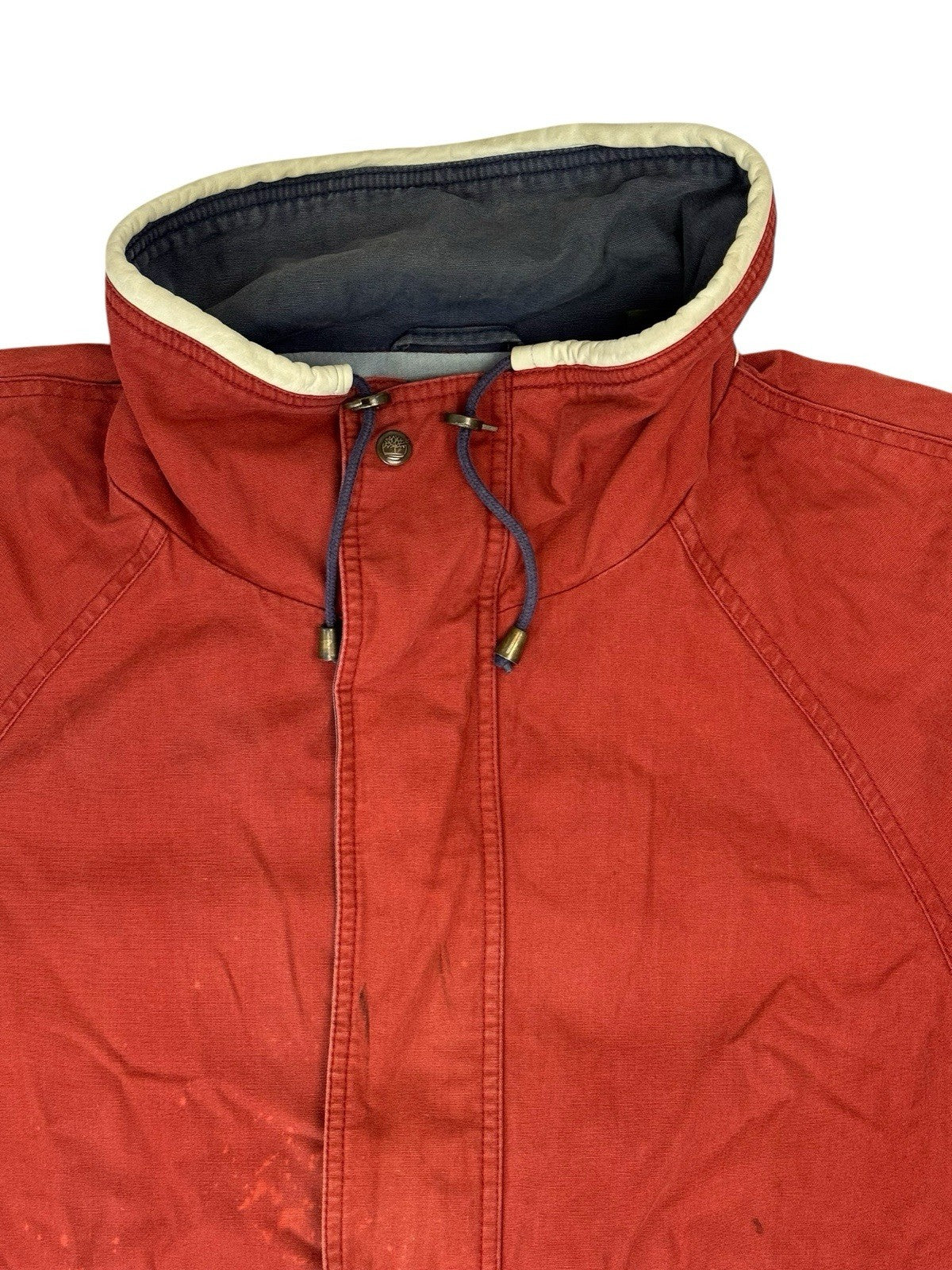 Timberland Retro Orange Weathergear Zip Heavyweight Jacket Medium