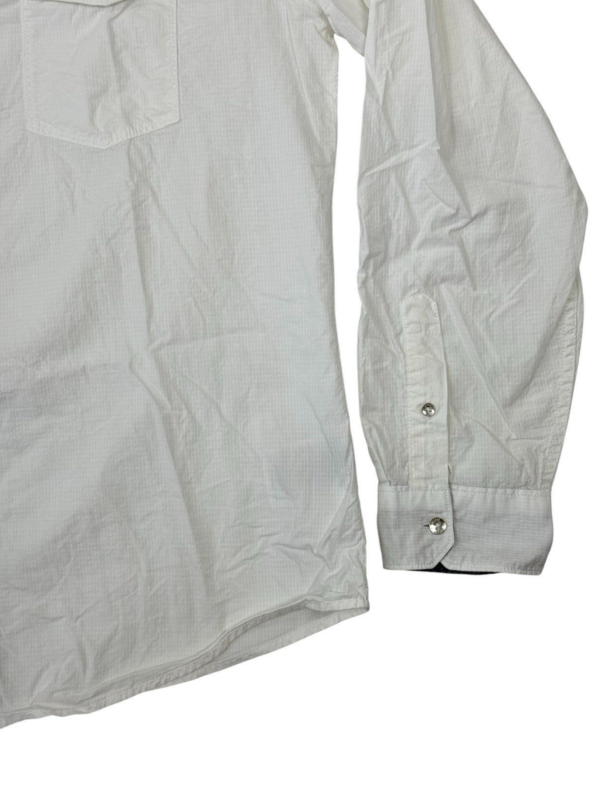 Guess White Regular Fit Collared Shirt Medium