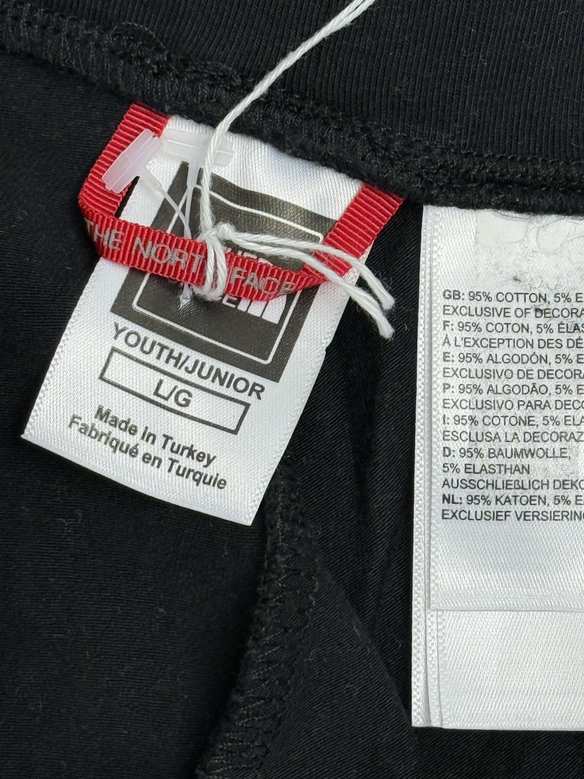 The North Face Black Big Logo Printed Leggings Youth Large