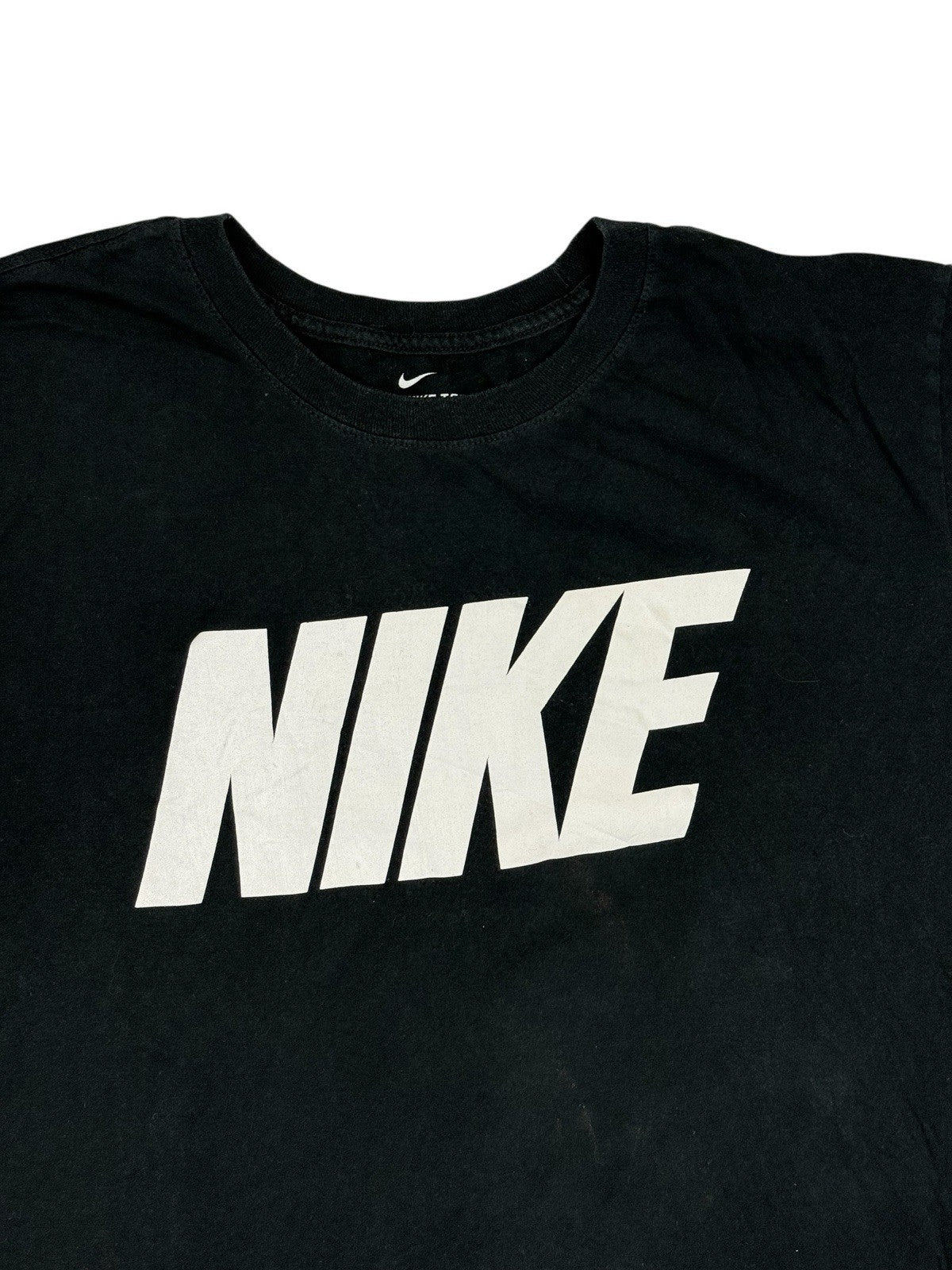 Retro Nike Black Big Logo Top 2XL