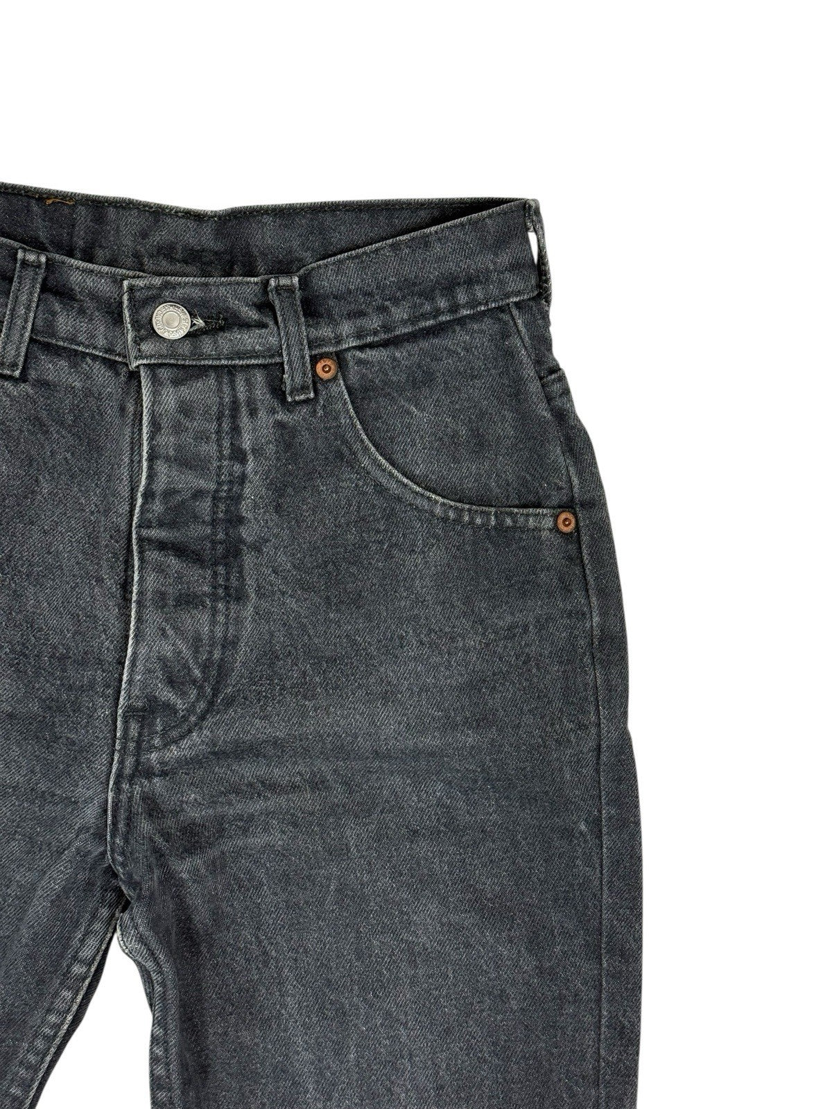 Levi's Grey Denim Tapered Jeans 28W 25L