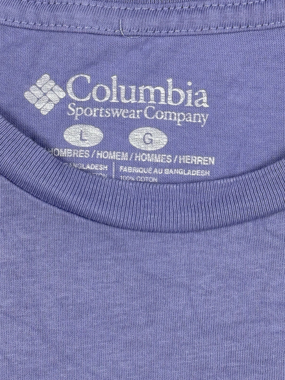 Columbia PFG Purple Fishing Print Cotton Top Large