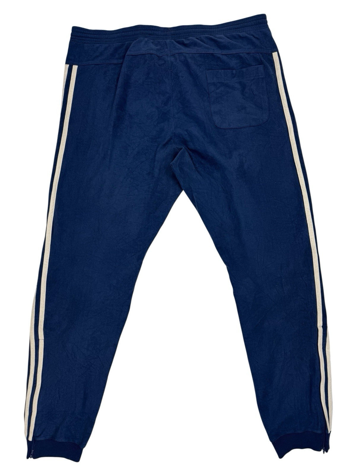 Adidas Vintage Blue Velour Tracksuit Bottoms XL 40W
