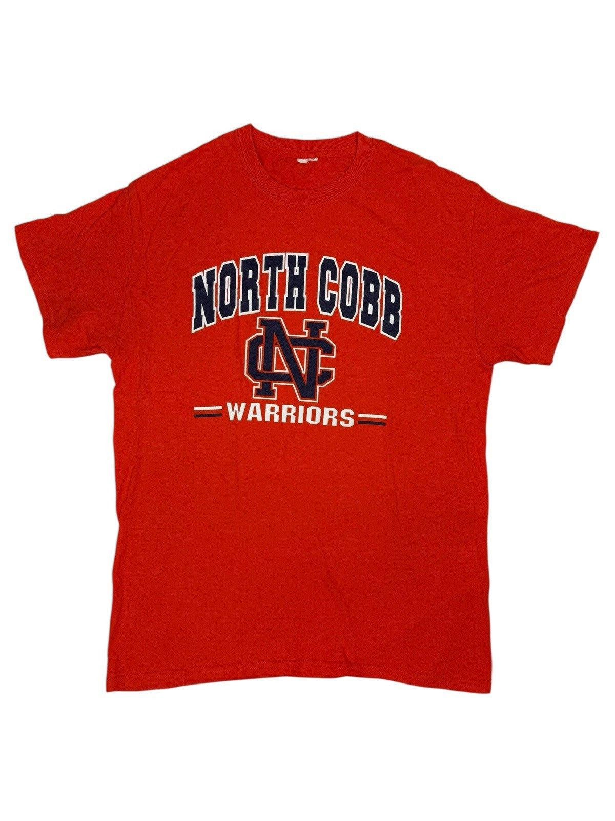 Retro Orange North Cobb Warriors American Sports Top Medium