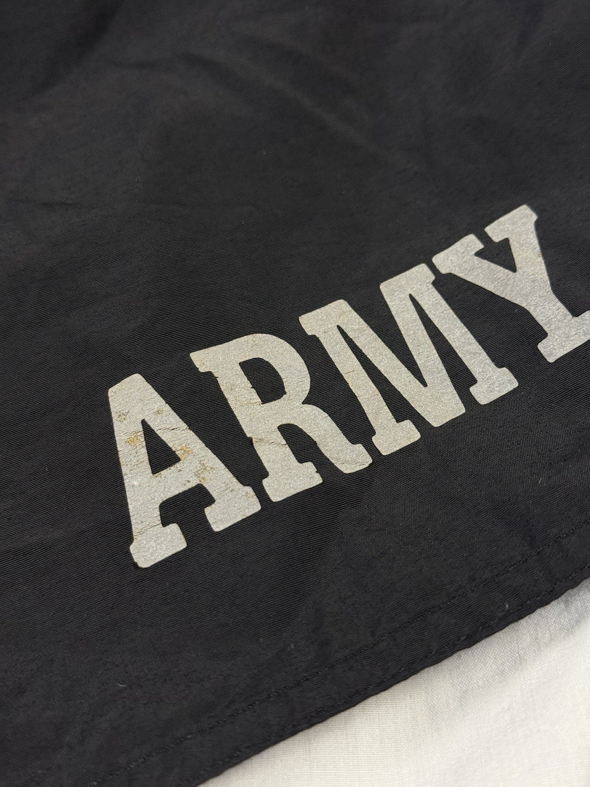 Retro US Army Black Sport Sweat Running Shorts XS/Small