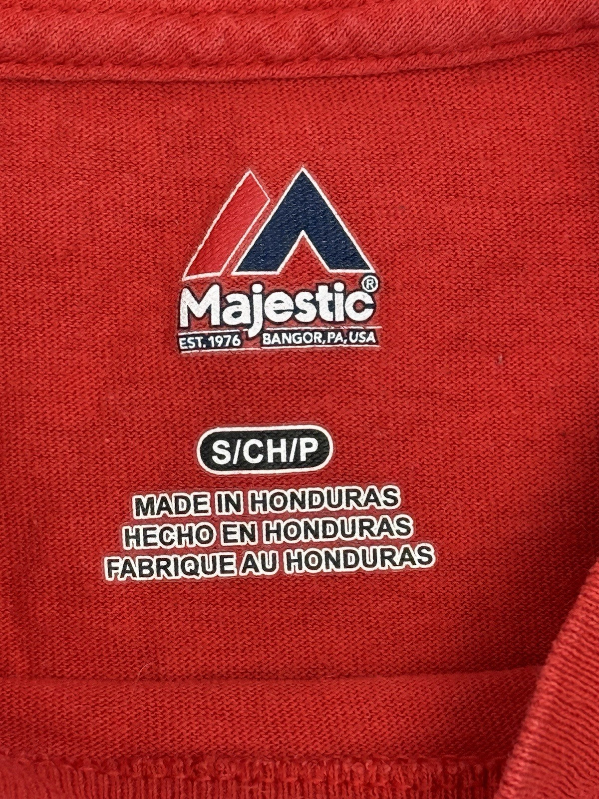 Retro Majestic Red Pro Football Hall of Fame Top Small