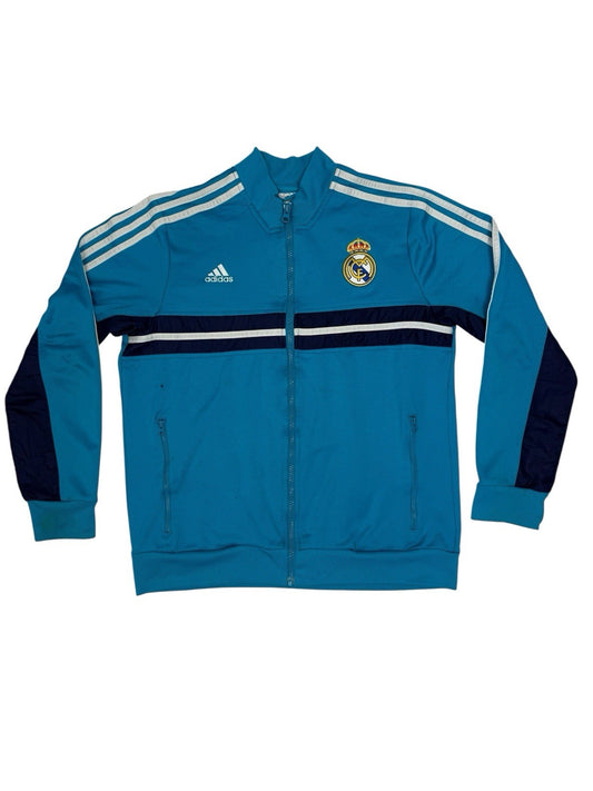 Adidas Real Madrid FC Blue Zip Track Jacket Youth XL (Age 15-16)