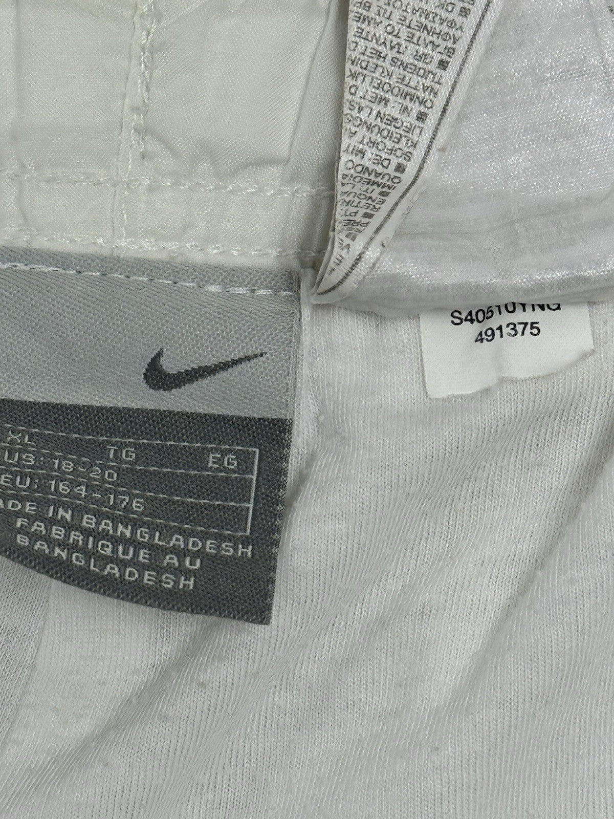 Nike Retro White Lined Tracksuit Bottoms Size XL (18-20)