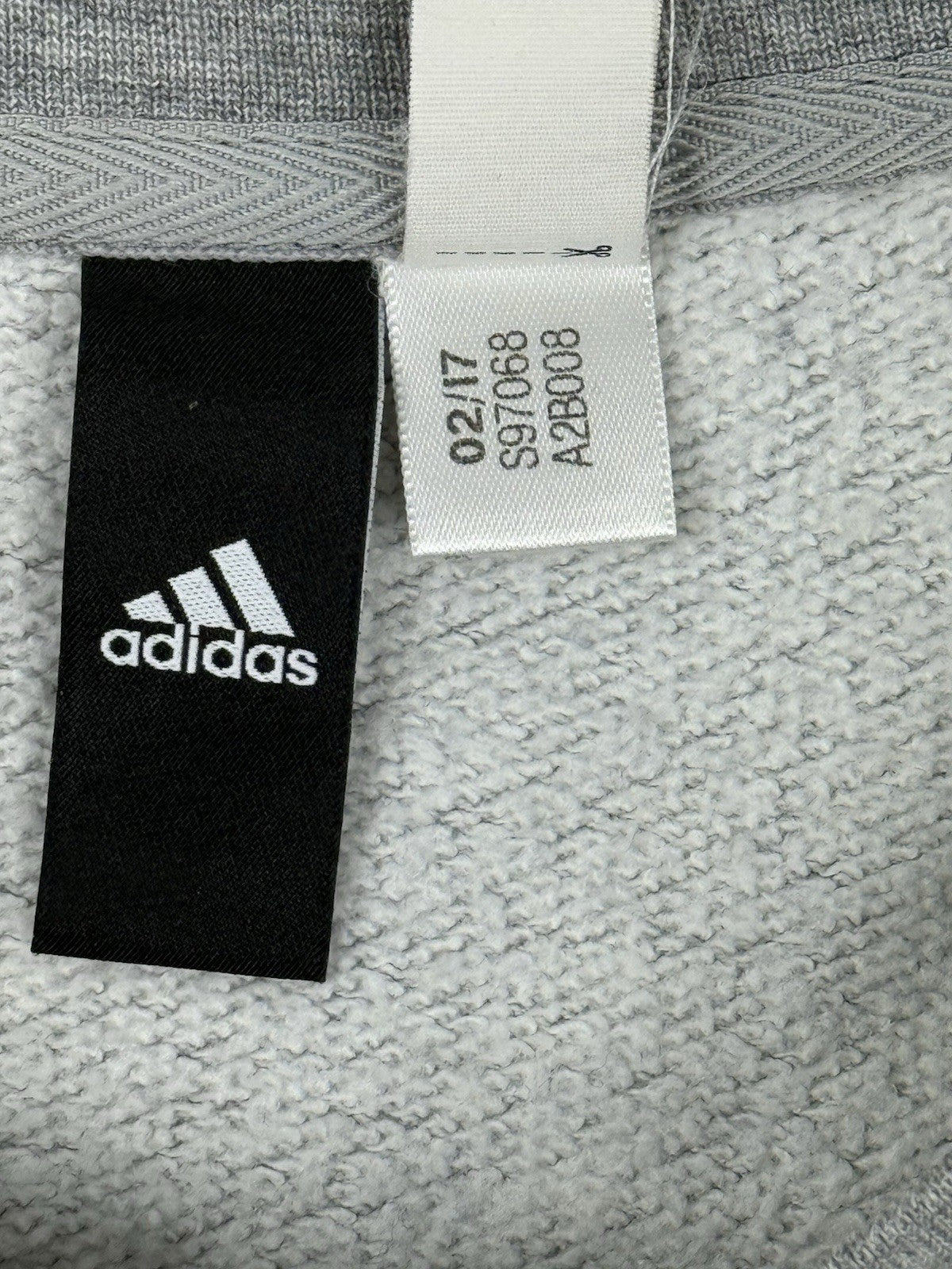 Adidas Grey Big Logo Jumper Medium