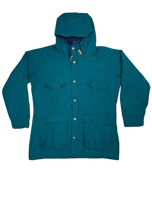 LL Bean Vintage Green Baxter State Parka Zip Jacket Large