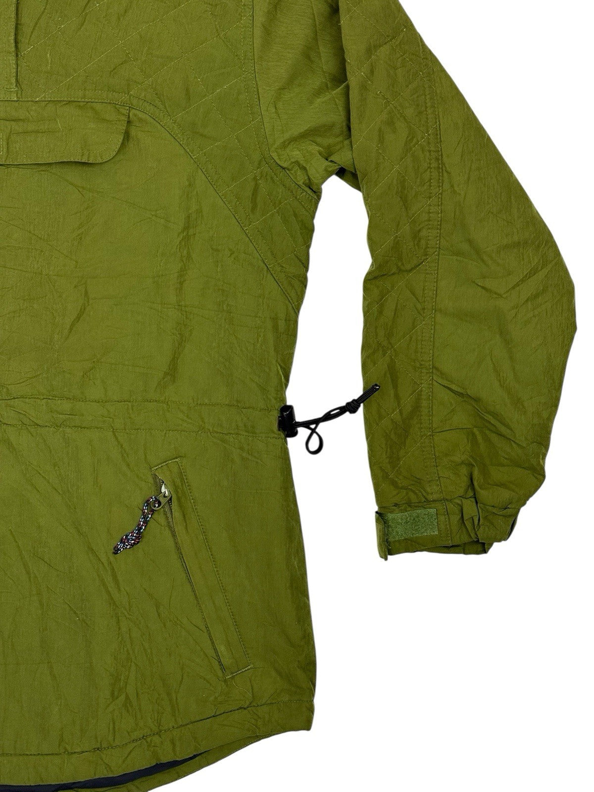 LL Bean Green Vintage Hooded Pullover Jacket Small