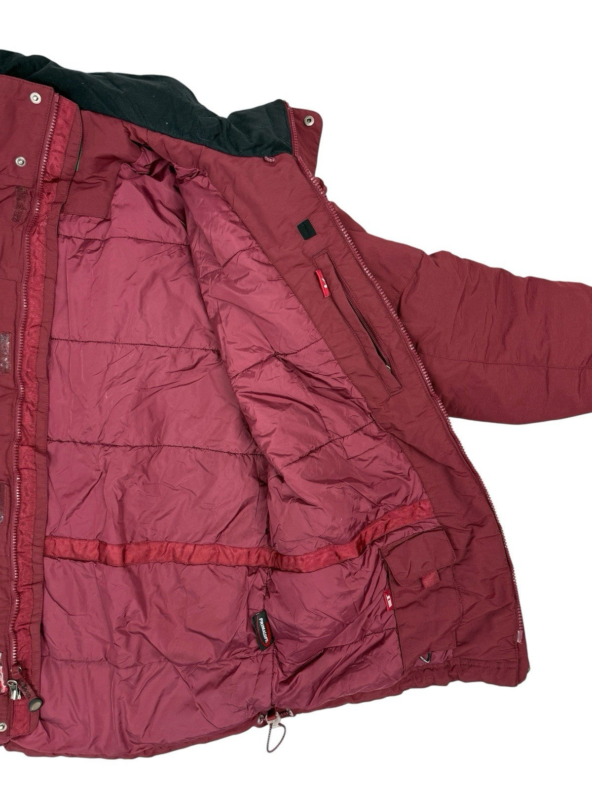 LL Bean Burgundy Primaloft Insulated Jacket Medium