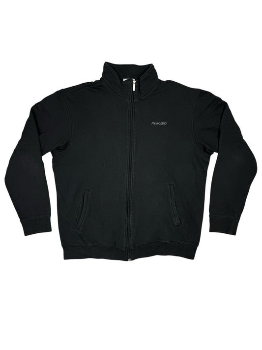 Reebok Black Retro Zip Cotton Fleece Lined Jacket XL