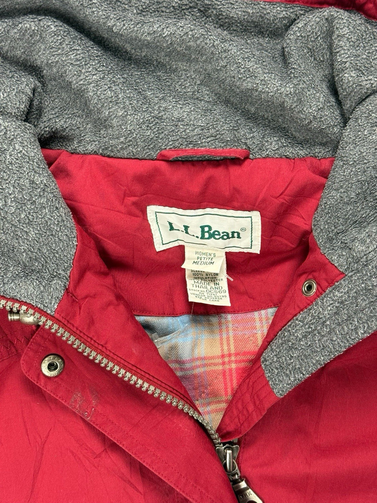 LL Bean Red Jacket Small Petite