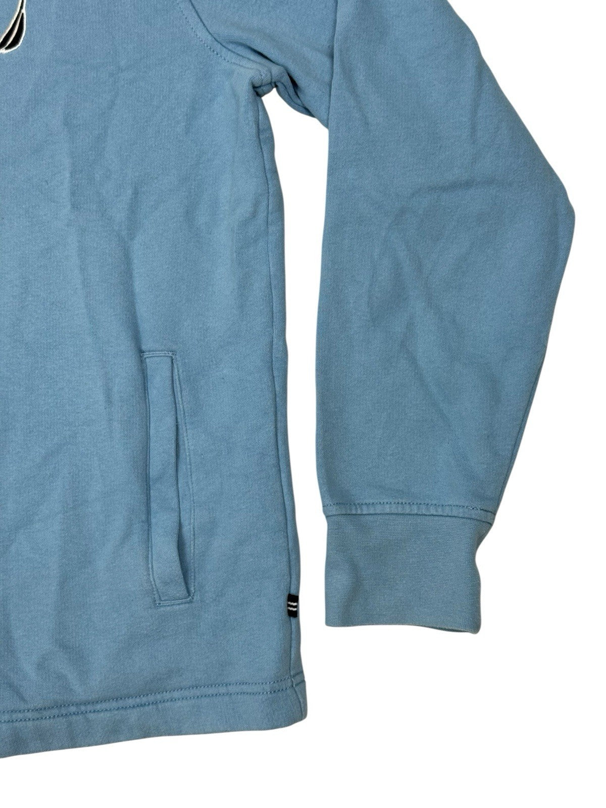 Nautica Light Blue Quarter Zip Embroidered Jumper Medium