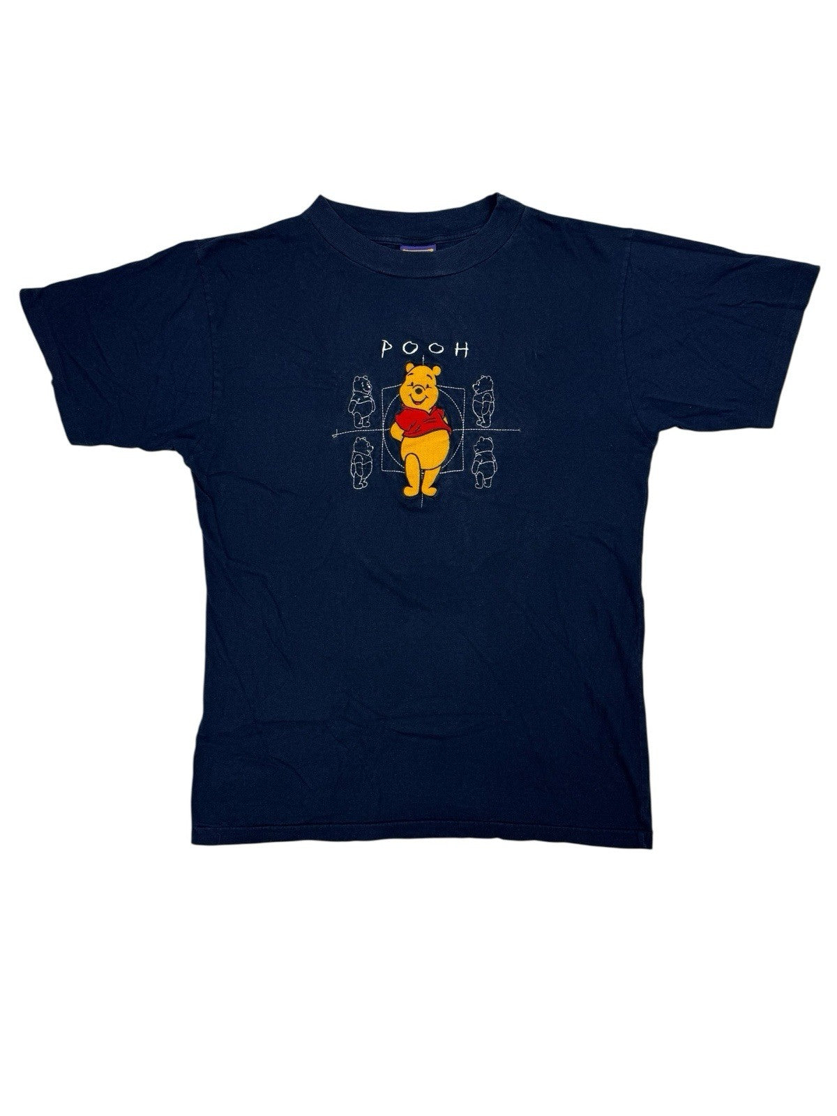 Disney Vintage Blue Winnie the Pooh Embroidered Top Large