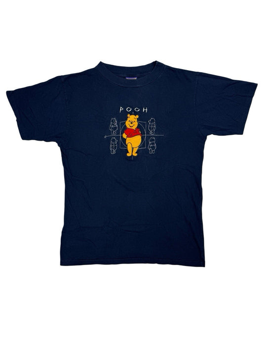 Disney Vintage Blue Winnie the Pooh Embroidered Top Large