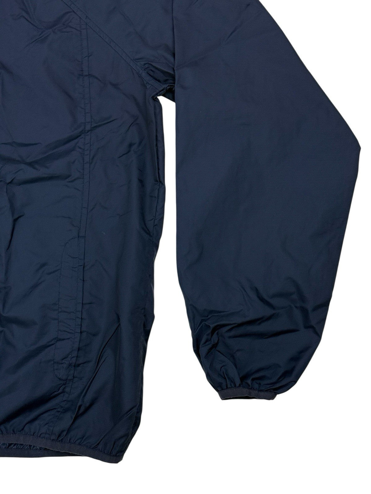 LL Bean Blue Zip Hooded Windbreaker Jacket Large