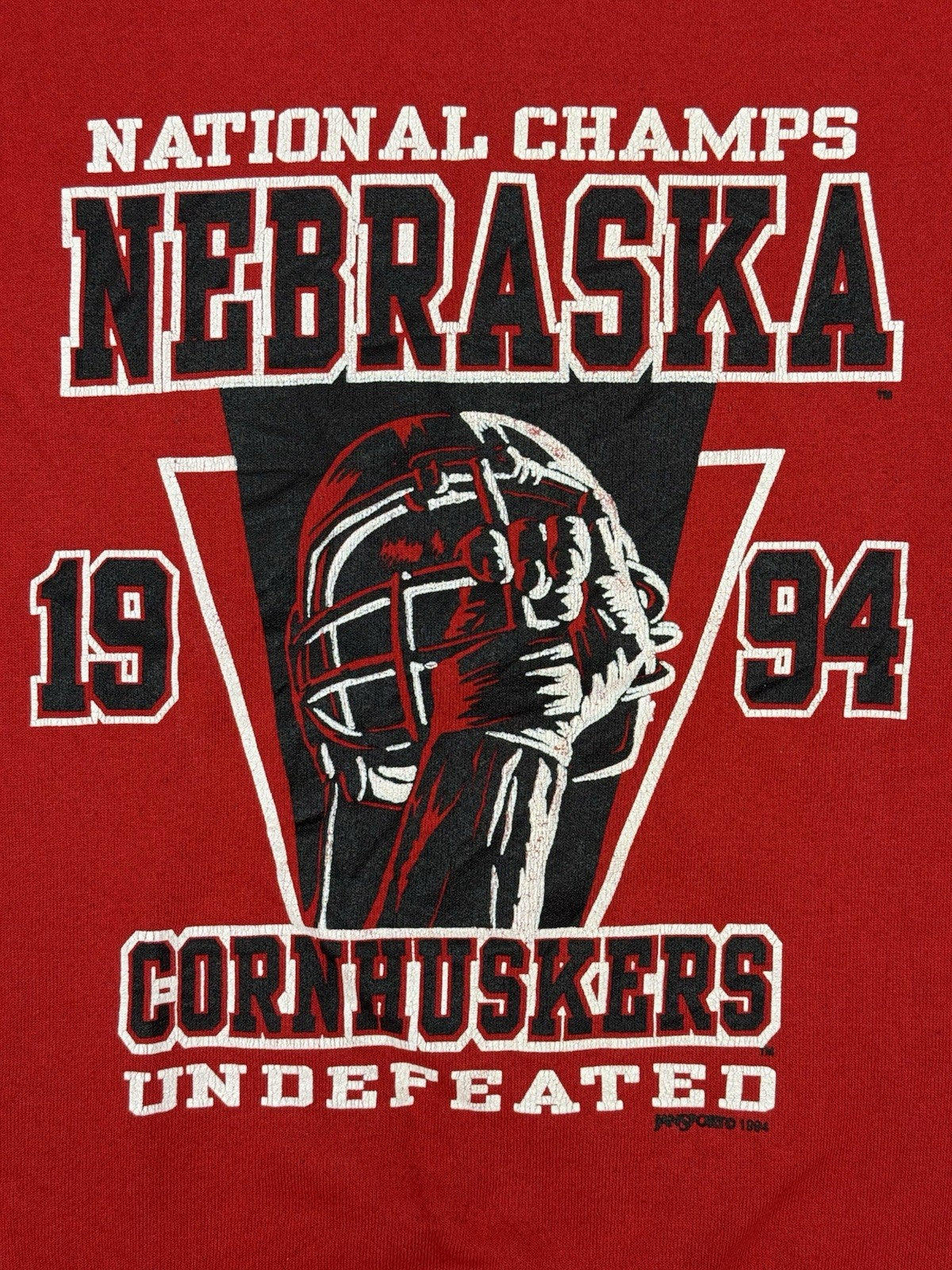 University of Nebraska Huskers Red 94' Champs Printed Jumper Medium