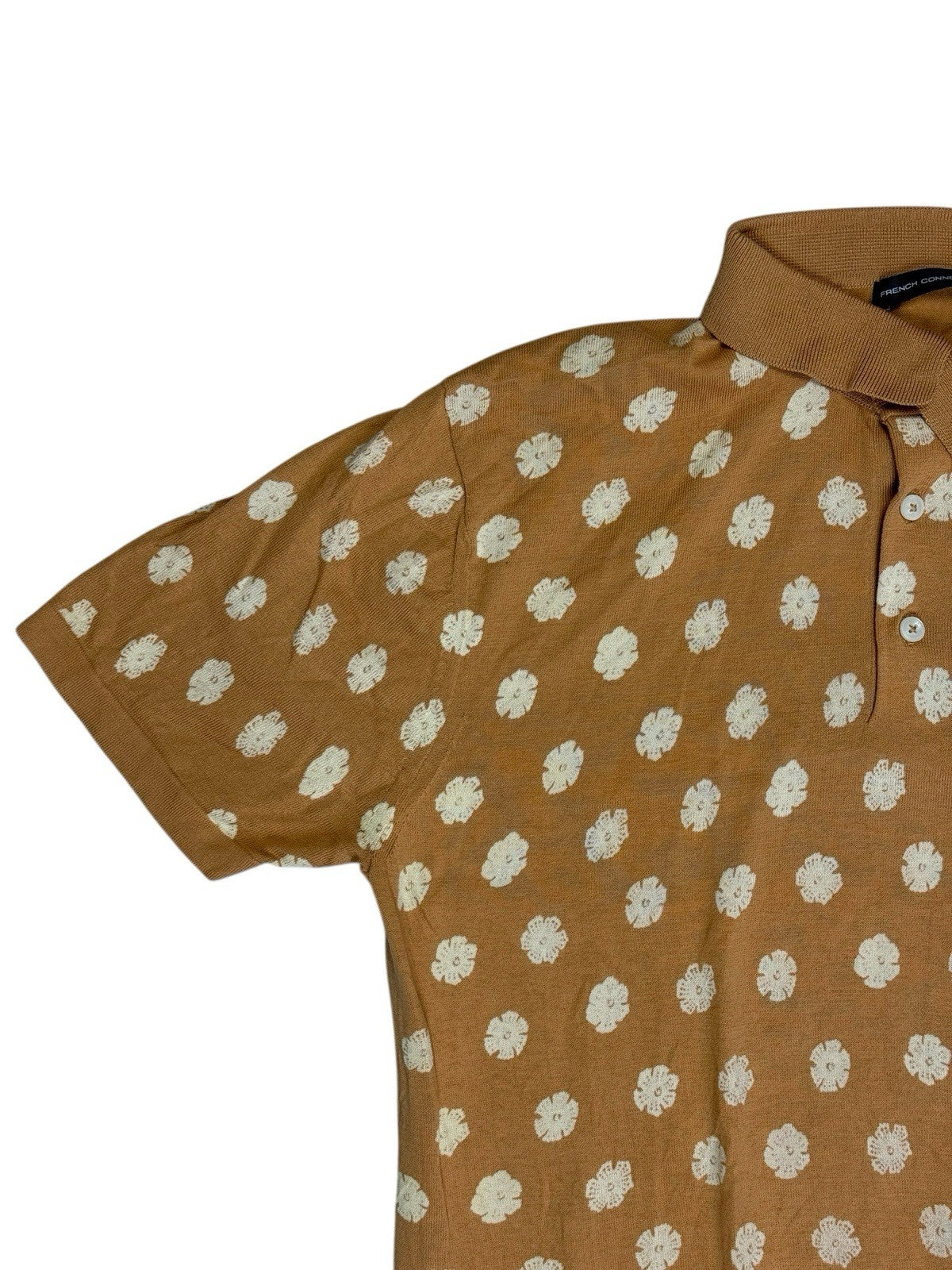 French Connection Brown Polo Top Medium