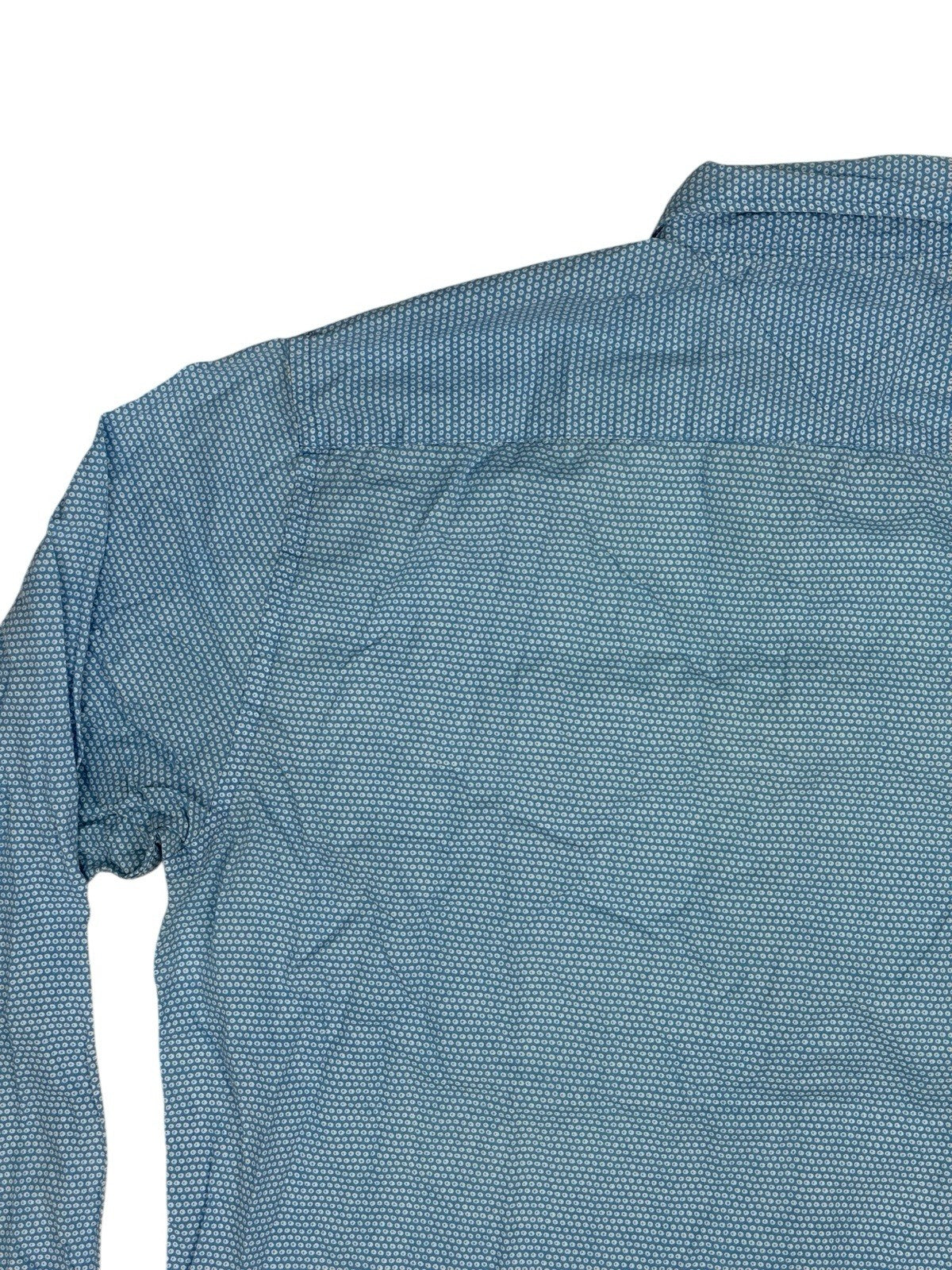 Tommy Hilfiger Blue Polka Dot Collared Shirt Large